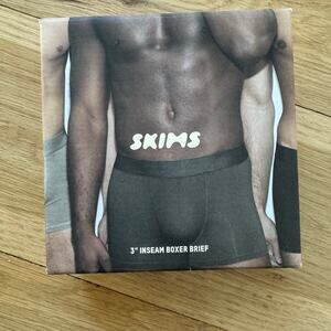 SKIMS 3" Inseam Boxer Briefs  3-Pack in Obsidian, Gunmetal, and Mirror